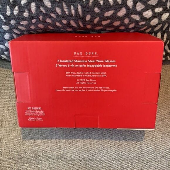 Rae Dunn Yours & Mine Wine Glass Tumblers - Picture 2 of 6